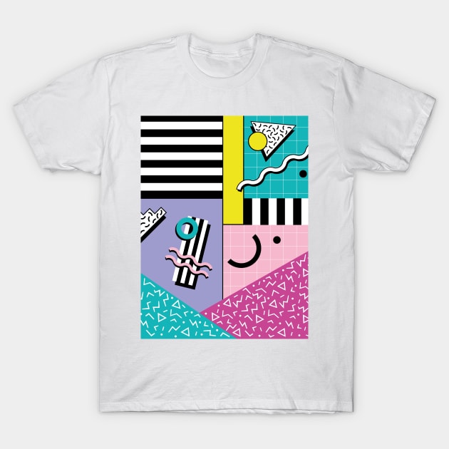 Memphis Pattern 60 / 80s Retro T-Shirt by Studio Memphis Waves